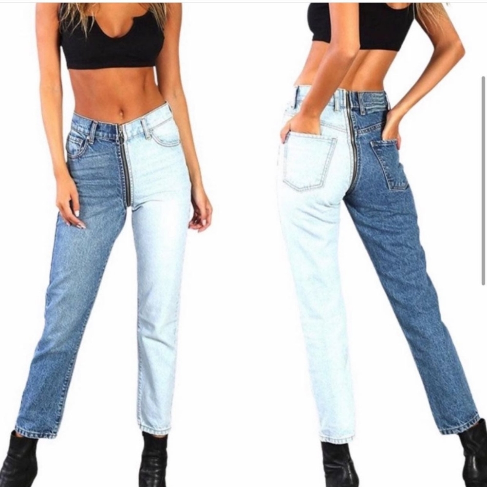 REVICE zipper jeans (YIN YANG CROPS / TOKYO WASH)